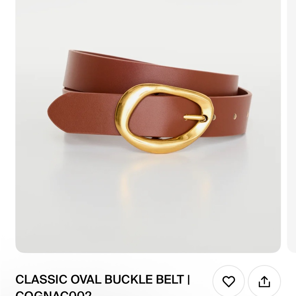 Good American Gold Buckle Brown Belt